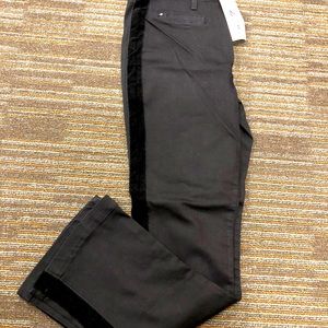 Tuxedo Side Velvet Textured Bootcut Jean